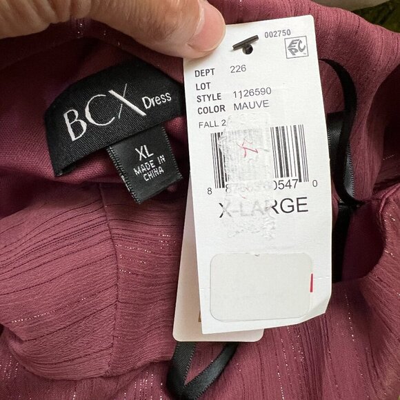 BCX Womens Juniors Tie Waist Short Mini Dress XTRA LARGE In Mauve Red - Picture 8 of 11